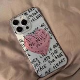 English Letter Clear Case for iPhone